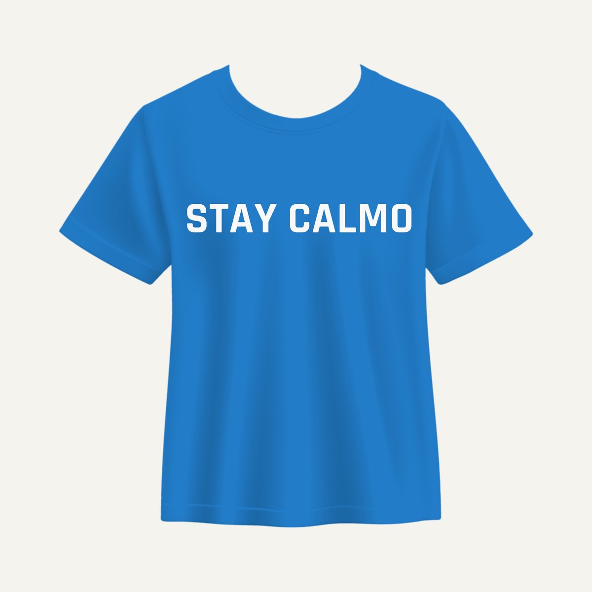 T-shirt Stay Calmo azzurro Italia