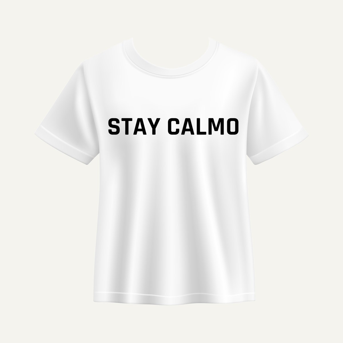T-shirt Stay Calmo bianca